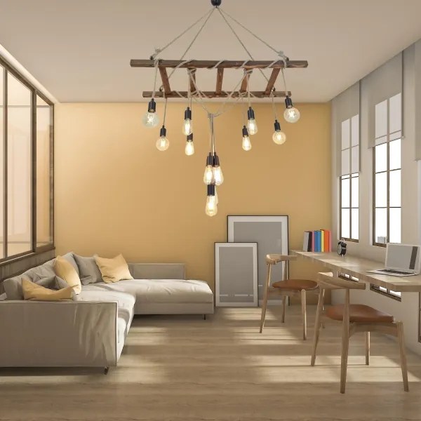 Csillár zsinóron MERDIVEN 12xE27/40W/230V