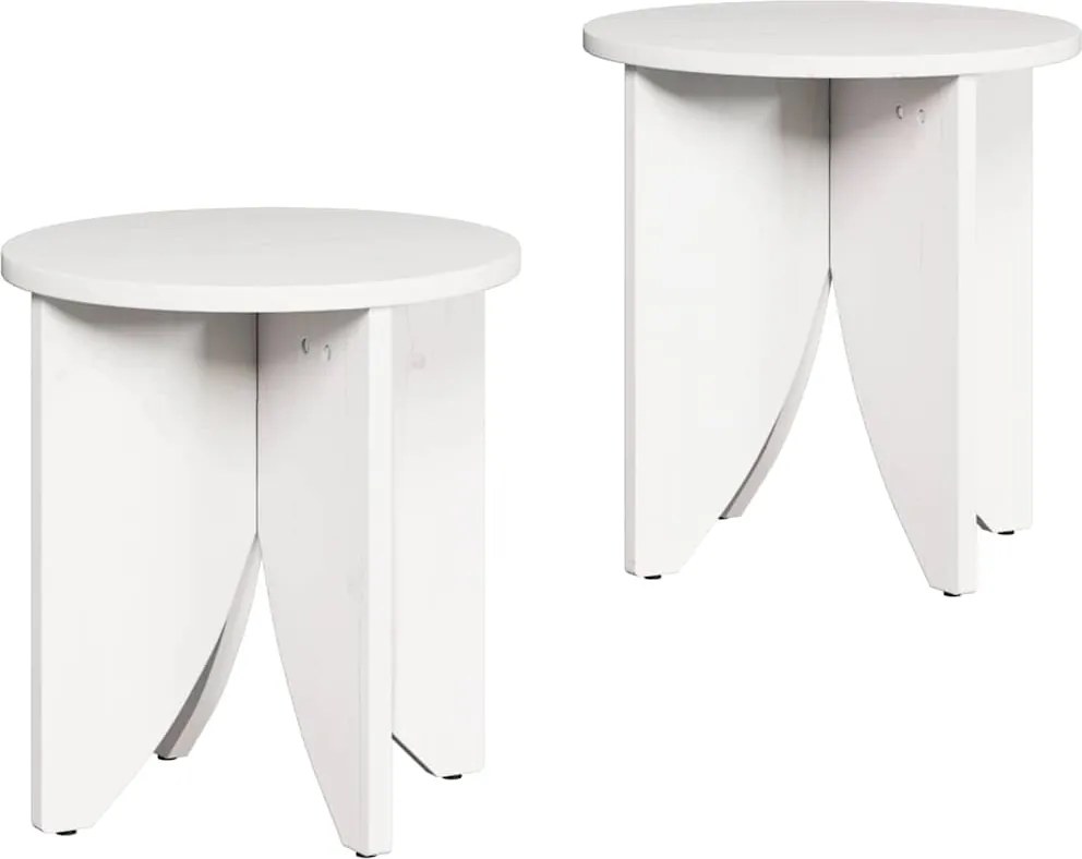 vidaXL Dohányzóasztal 2 pcs Fehér