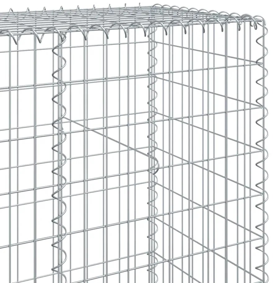 horganyzott vas gabion kosár fedéllel 1000 x 50 x 200 cm