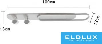 UNIVERSO mennyezeti lámpa 2xGU10 Max.40w + 50w 4000lm 6500k 1000×130×120mm IP20 fehér