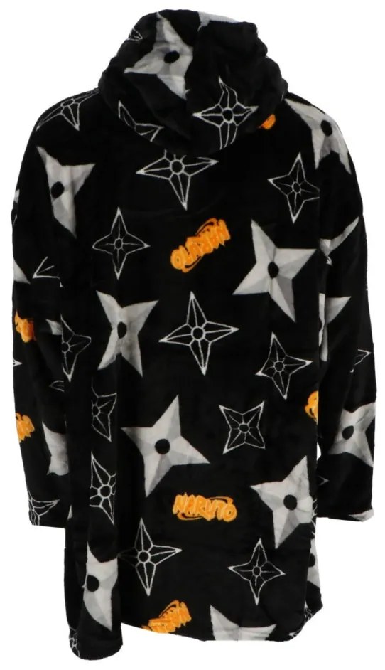 Naruto Shuriken Dark felnőtt belebújós plüss polár takaró, poncsó