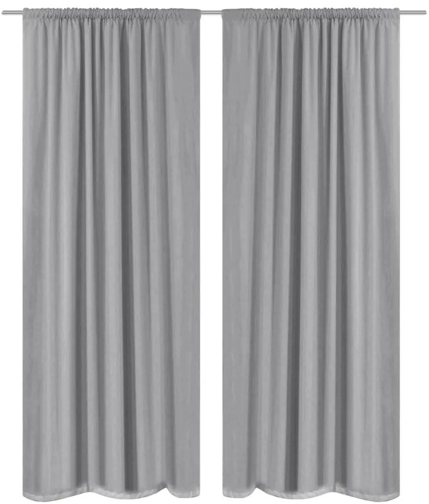 vidaXL 2 db szürke dupla rétegű sötétítőfüggöny 140 x 245 cm