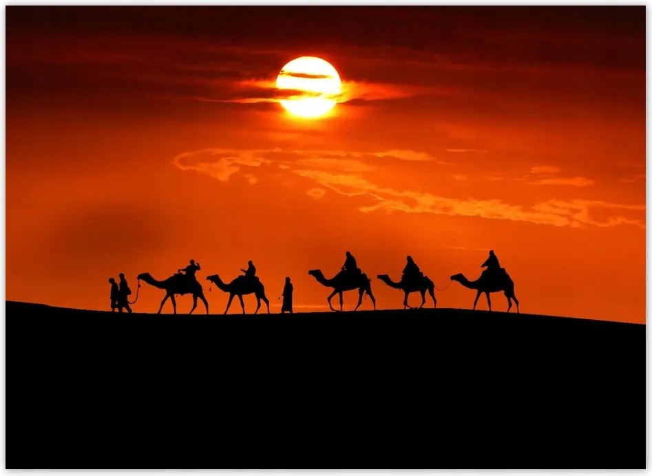 Fotótapéta flizelina 254x184 Karaván nyugat