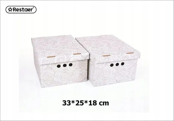 Elegáns dekorációs dobozok 33x25x18 cm ideális tároláshoz