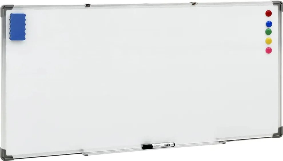 vidaXL fehér acél mágnestábla 110 x 60 cm