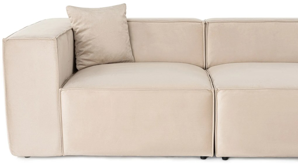 Sarokkanapé Lora (L1-O1-1R-POUFFE ) - Krém