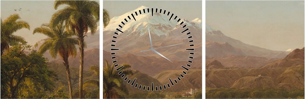 Kép - Frederic Edwin Church, Tamaca Palms, reprodukciók (órával) (90x30 cm)