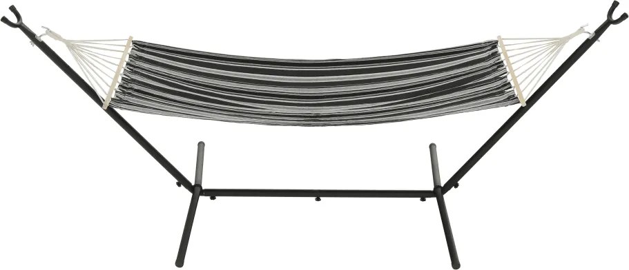 Függőágy állvány nélkül, szürke/fehér, EVANA NEW