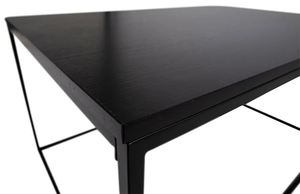 Vita dohányzóasztal fekete, fekete kerettel 60x90x45 cm