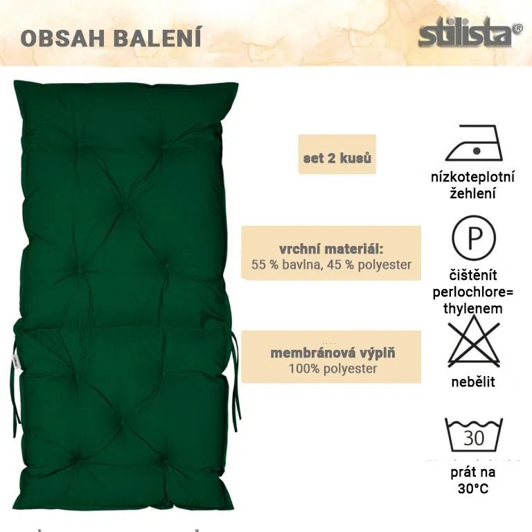 STILISTA Ülőpárna készlet székre 2 db kék
