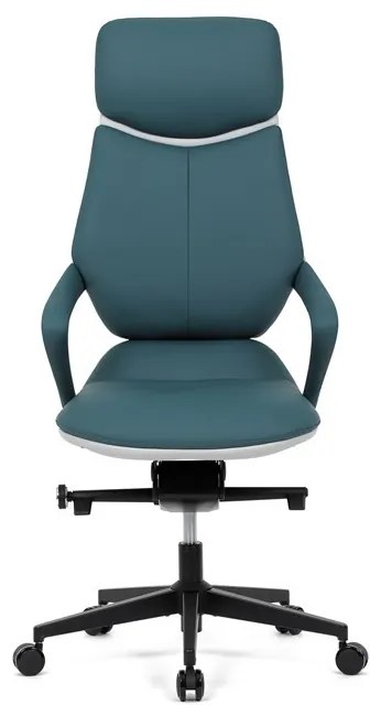 Kék Ekobőr Irodai Főnöki Szék, Hinta Mechanikával. KA-T8426 GRN