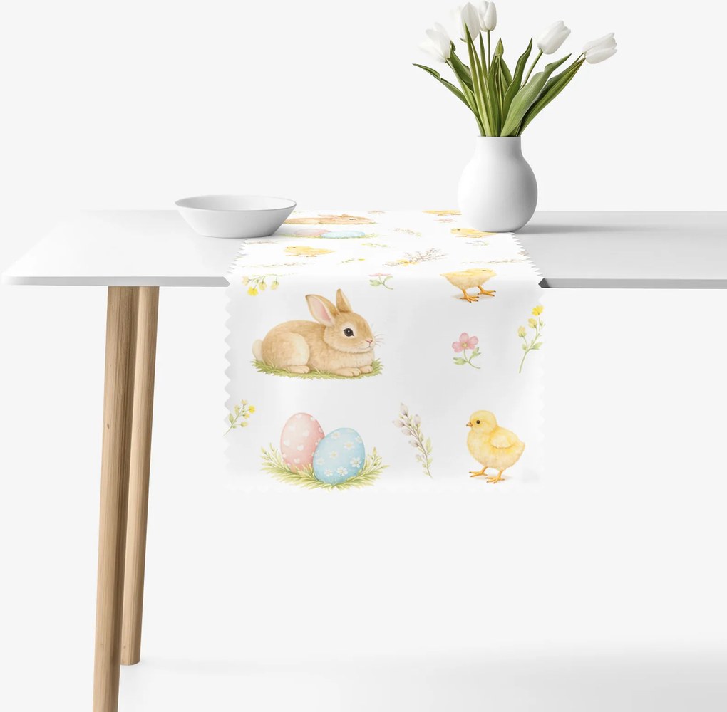Goldea húsvéti teflonos asztali futó - vidám húsvét 50x120 cm