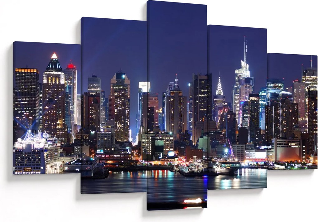 Kép - New York-i felhőkarcolók megvilágítva (150x105 cm)