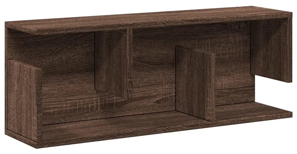 barna tölgy színű szerelt fa fali szekrény 80 x 20 x 30 cm