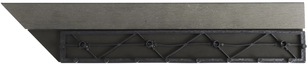 G21 Incana átvezető profil a WPC burkolócsempékhez, 38,5 x 7,5 cm sarok (bal)