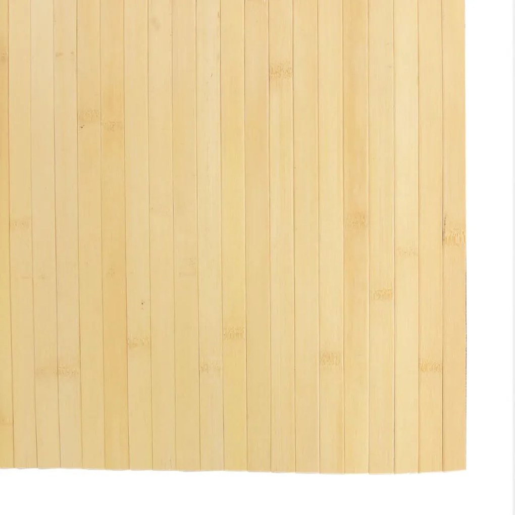 négyszögletű világos természetes bambusz szőnyeg 80 x 100 cm