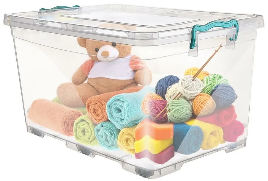 Orion műanyag tárolódoboz kerekeken, 80 l , L