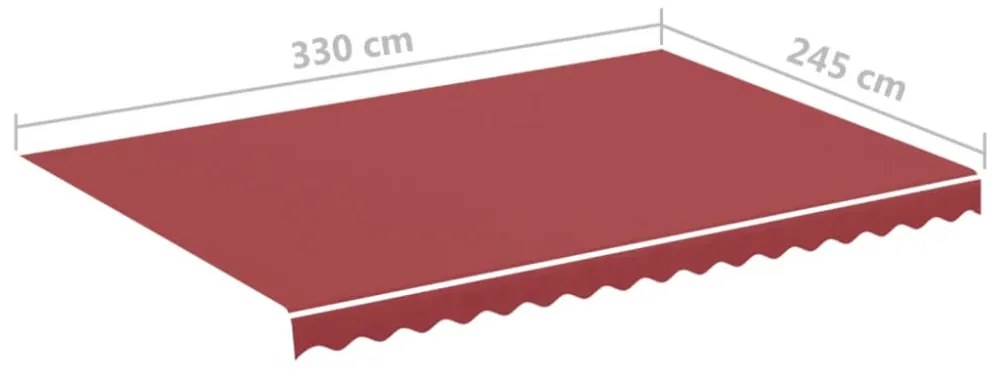 burgundi vörös csere napellenző ponyva 3,5 x 2,5 m