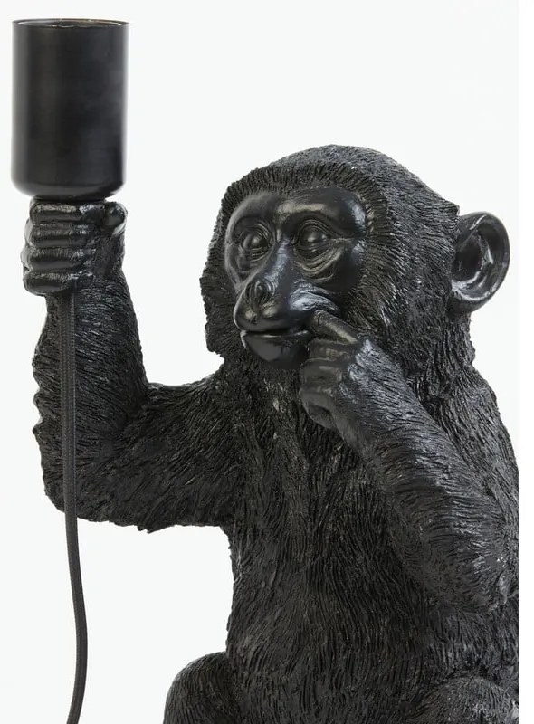 Fekete asztali lámpa (magasság 34 cm) Monkey – Light &amp; Living