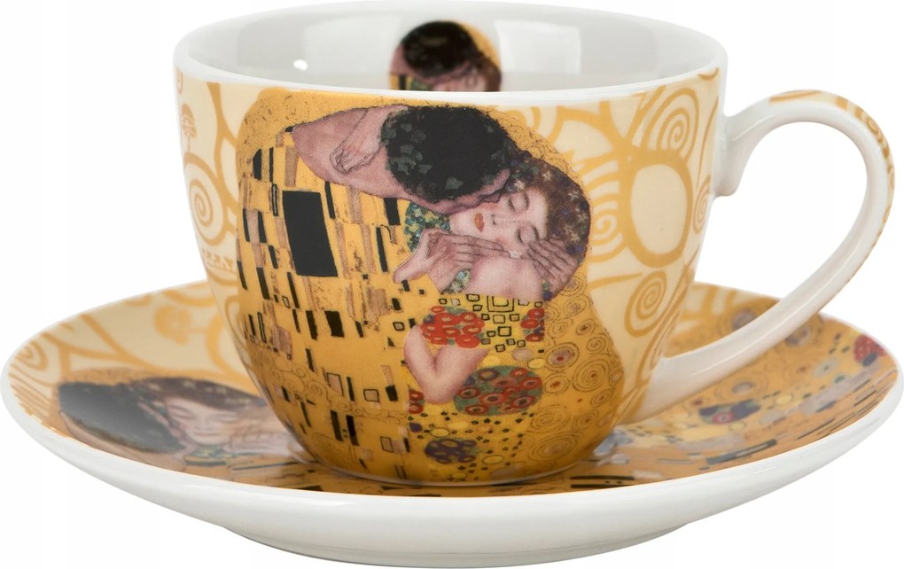 Csésze 250ml+alj The Kiss Ecru Ajándék Anyák és Apák napjára