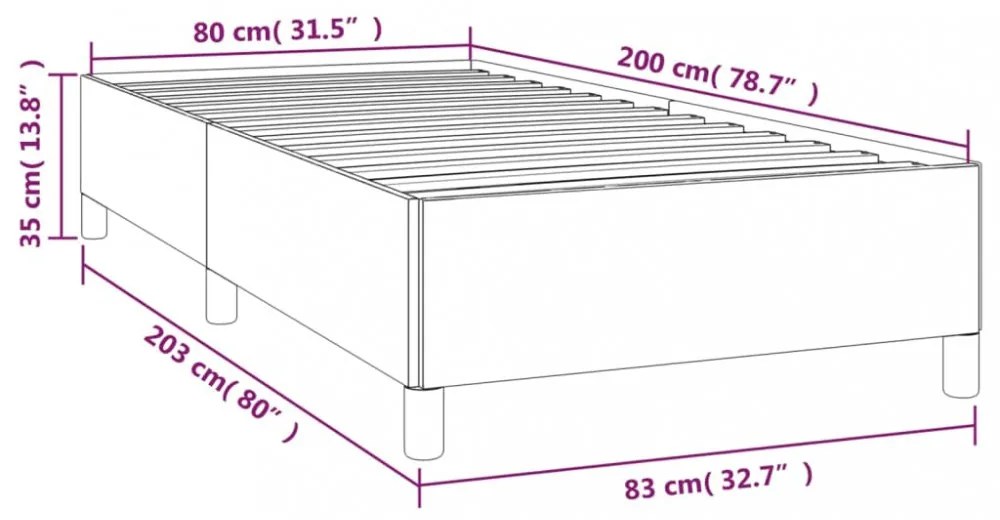 fehér műbőr ágykeret 80 x 200 cm