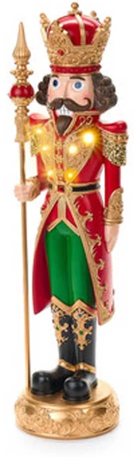 Nagy Diótörő király karácsonyi figura LED-es 50 cm