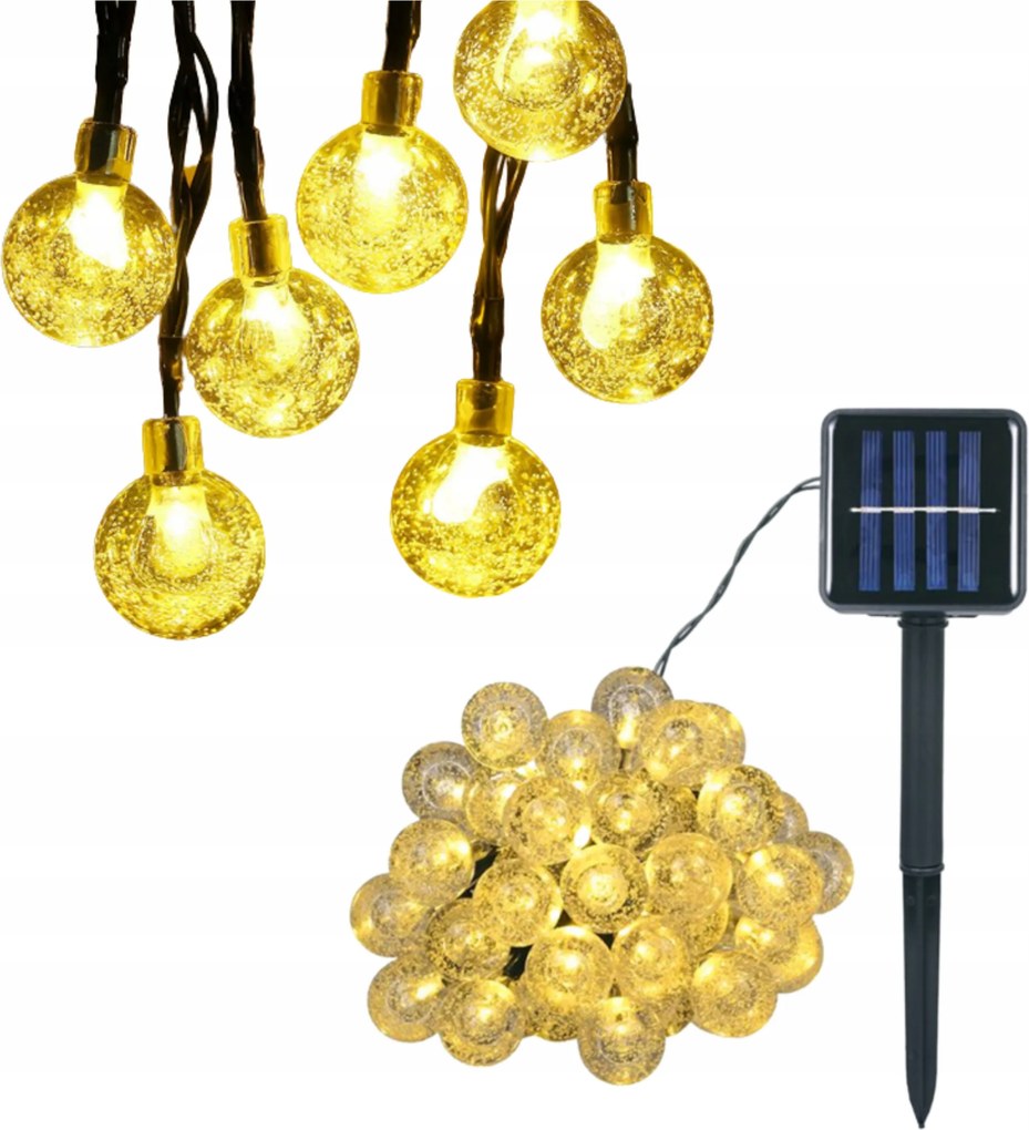 Napelemes Kerti Lámpák Napelemes Kerti Füzér 20x Led Izzók