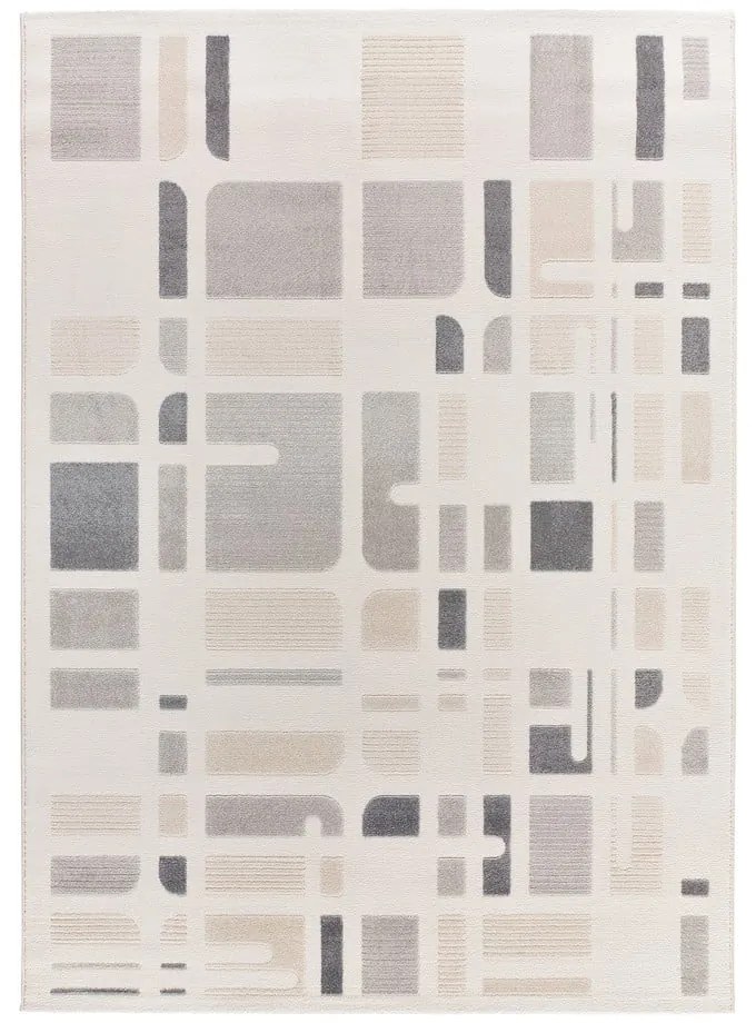 Világosszürke-elefántcsont színű szőnyeg 160x230 cm Flora – Universal