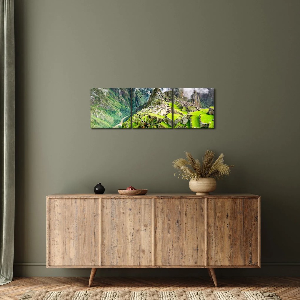 Kép - Machu Picchu (órával) (90x30 cm)