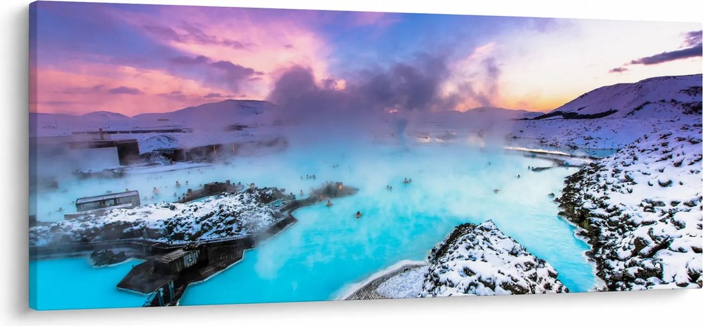 Kép - kék lagúna, Izland (120x50 cm)