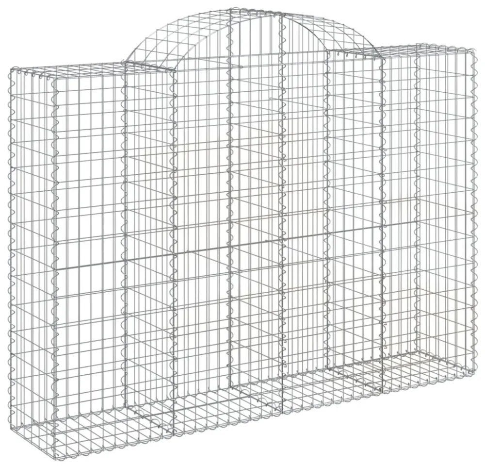 4 db íves horganyzott vas gabion kosár 200x50x140/160 cm