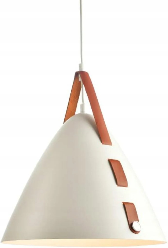 Aca Lighting függeszték 1XE27 fehér fém+bőr ÁTM33XM100CM Naomi HL41441P