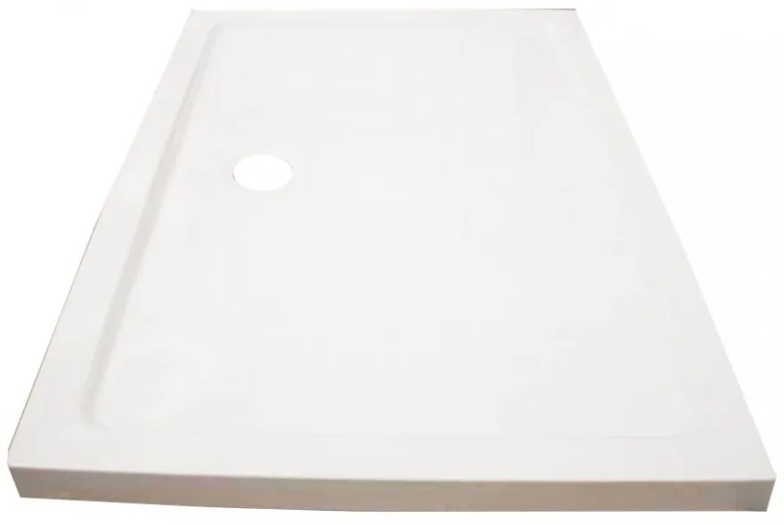 Modena Slim aszimmetrikus szögletes akril zuhanytálca, 80x120 cm