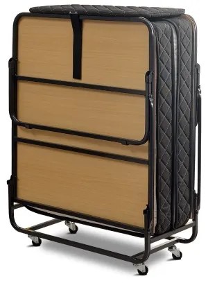 Összecsukható fém egyszemélyes ágy matraccal HERON 90x204 cm fehér