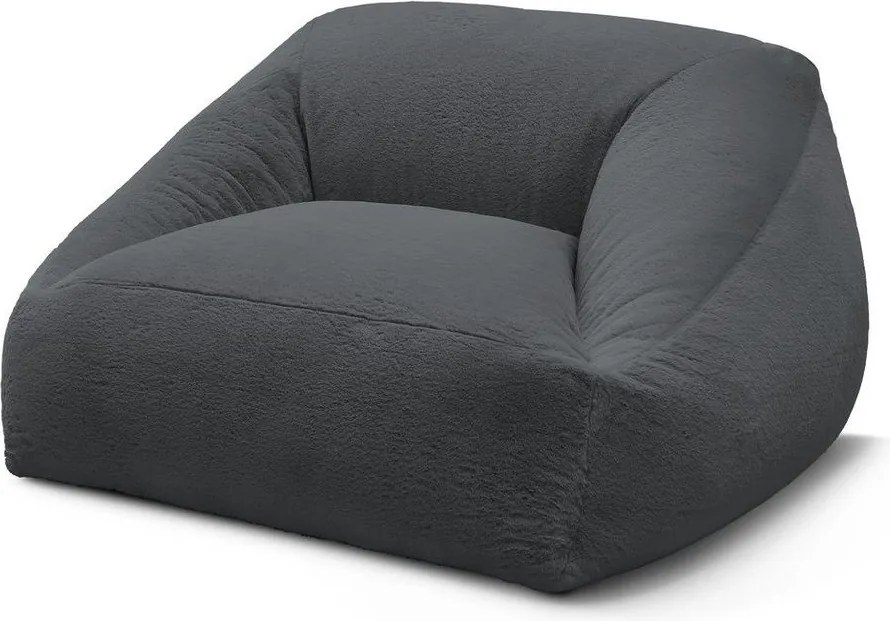 Sötétszürke műszőrme babzsákfotel Lilibet – Bobochic Paris