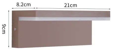 Brilagi - LED kültéri fali lámpa TESSI LED/10W/230V barna IP54