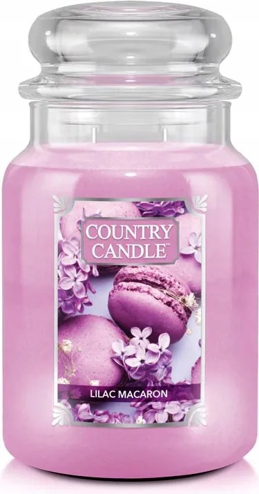 Lilac Macaron Country Candle nagy illatgyertya két kanóccal