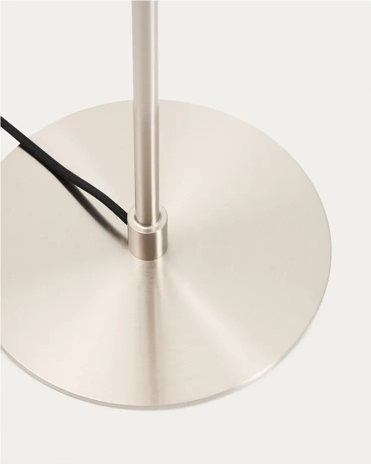 Ezüstszínű állólámpa fém búrával (magasság 130 cm) Nuvira – Kave Home