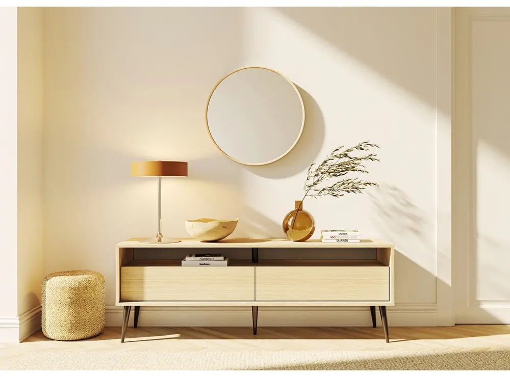 Natúr színű TV-állvány tölgyfa dekorral 150x54 cm Lake – TemaHome