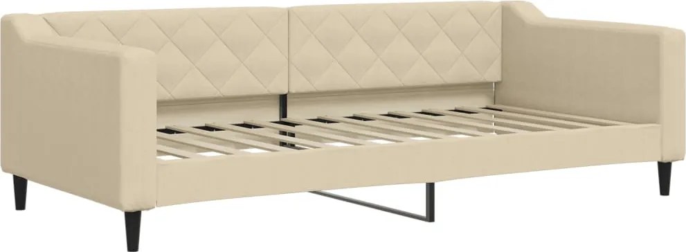vidaXL krémszínű szövet kanapéágy 90 x 200 cm