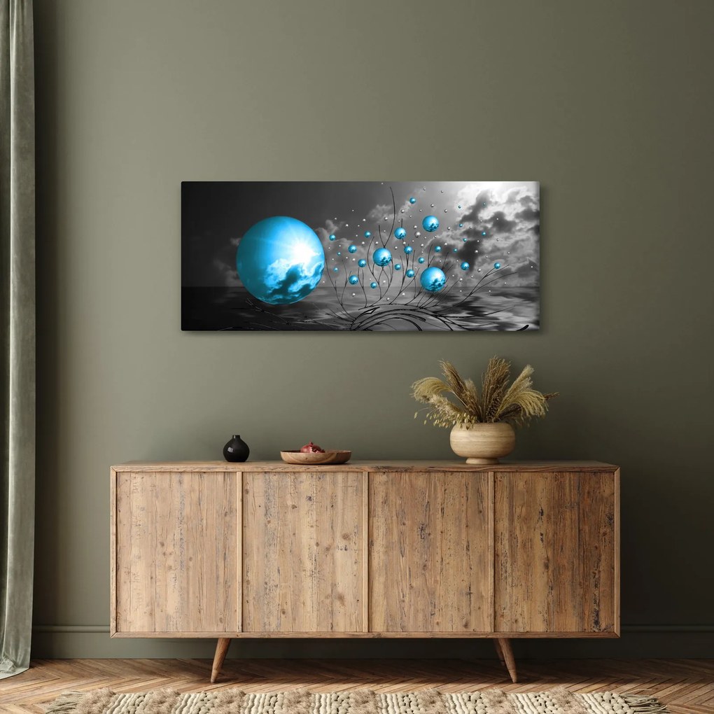 Sötétkék gömbök képe (120x50 cm)