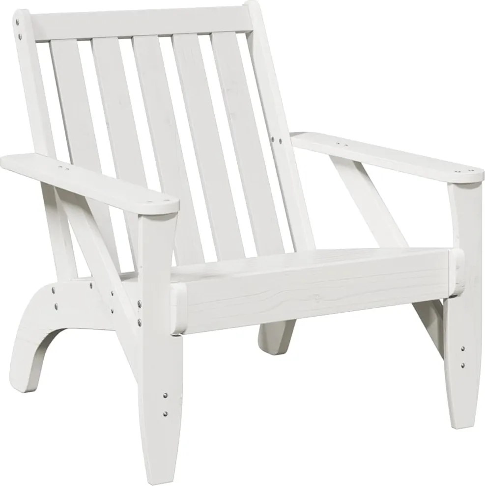 vidaXL Kerti adirondack szék fehér 75x77x77 cm tömör fa fenyőfa