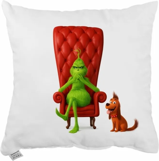 EMI Grinch karácsonyi díszpárna 40x40 cm