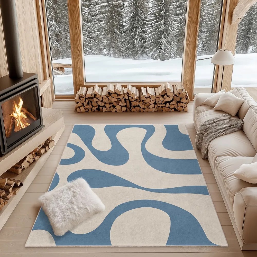 Kék mosható szőnyeg 80x150 cm Blue Latte – Mila Home