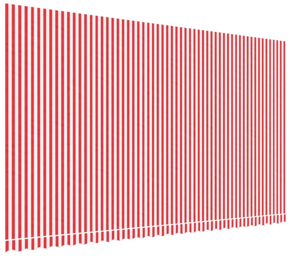 Piros és fehér csíkos pótszövet napellenzőhöz 6x3,5 m