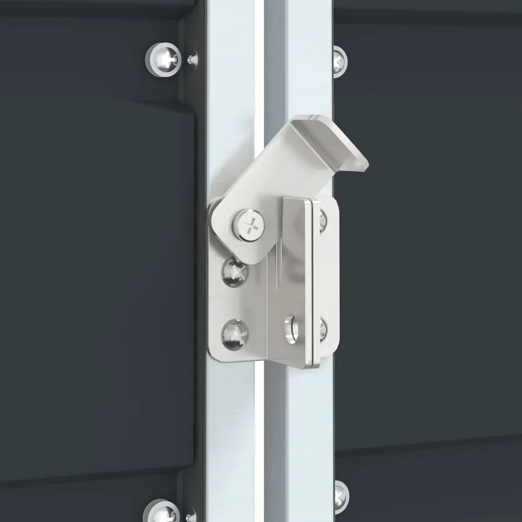 antracit acél kerekes szemetes tároló dupla tárolókhoz 138 x 79 x 117 cm