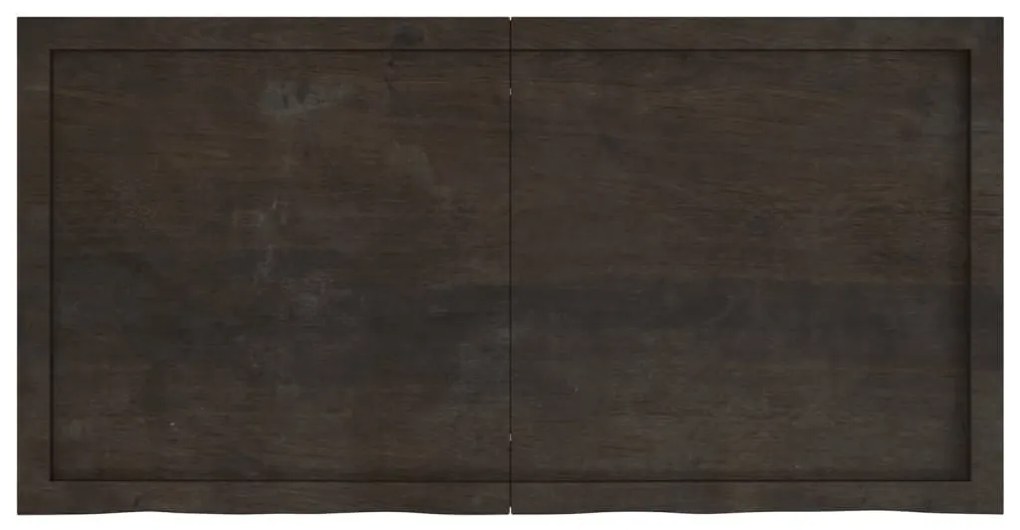 sötétbarna kezelt tömör tölgyfa asztallap 120x60x(2-6) cm