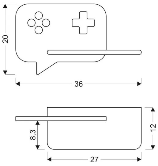 LED gyerekszoba fali lámpa polccal CONSOLE LED/5W/230V zöld
