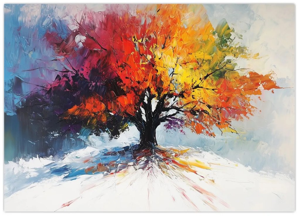 Kép - Színes fa (70x50 cm)
