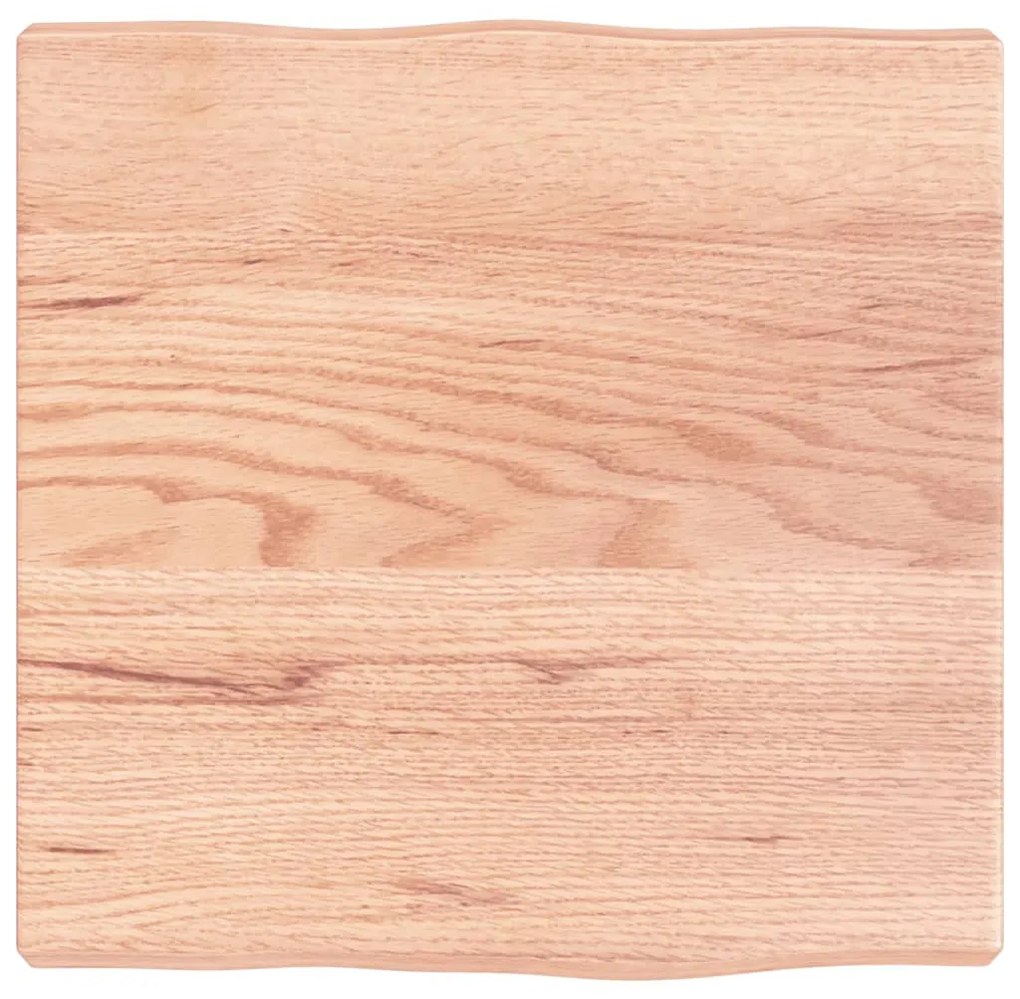 világosbarna kezelt tömör asztallap 40x40x(2-4) cm